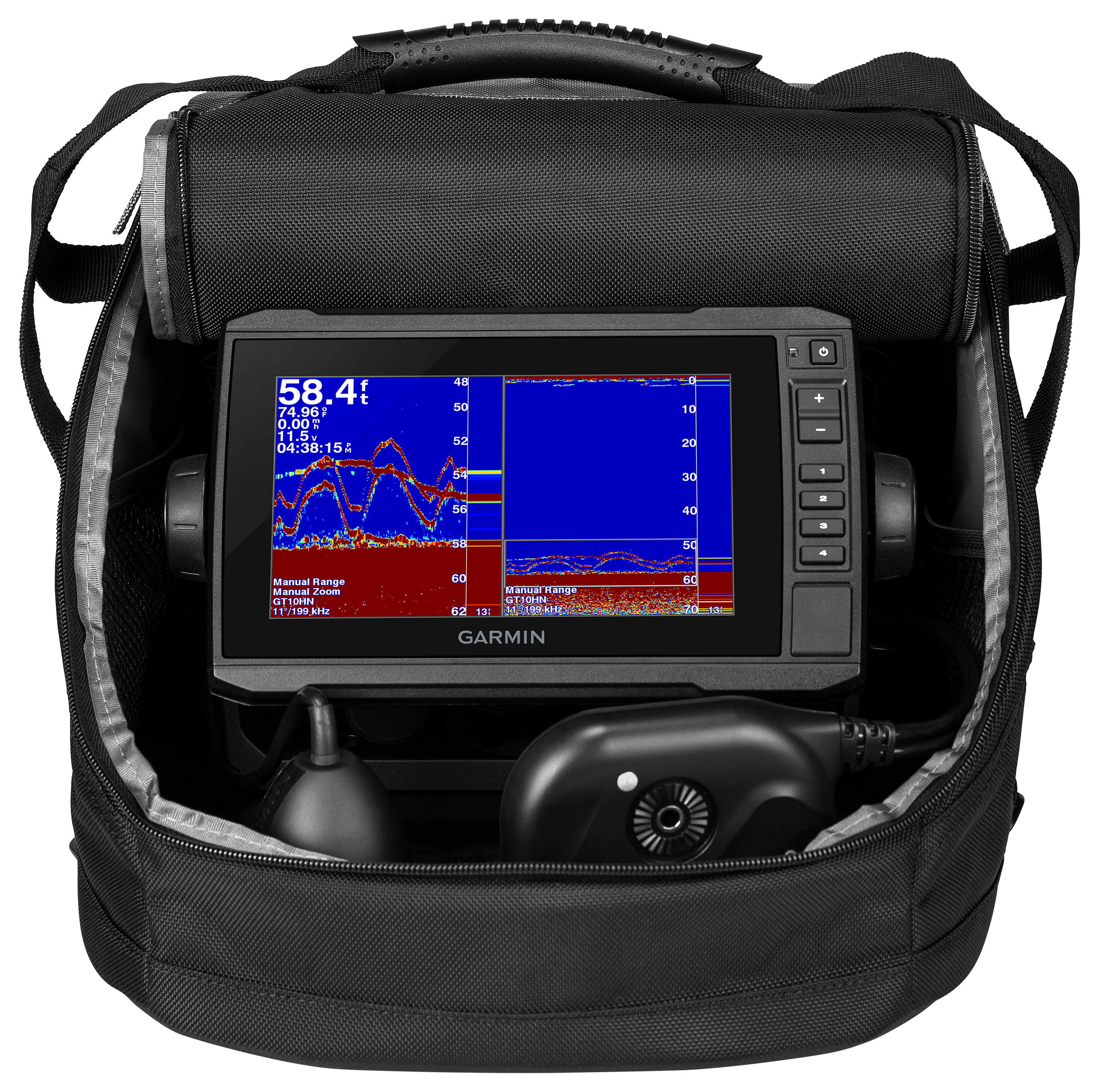 Garmin ECHOMAP UHD 73cv Fish Finder/Chartplotter Combo with Panoptix PS22 Transducer IceFishing